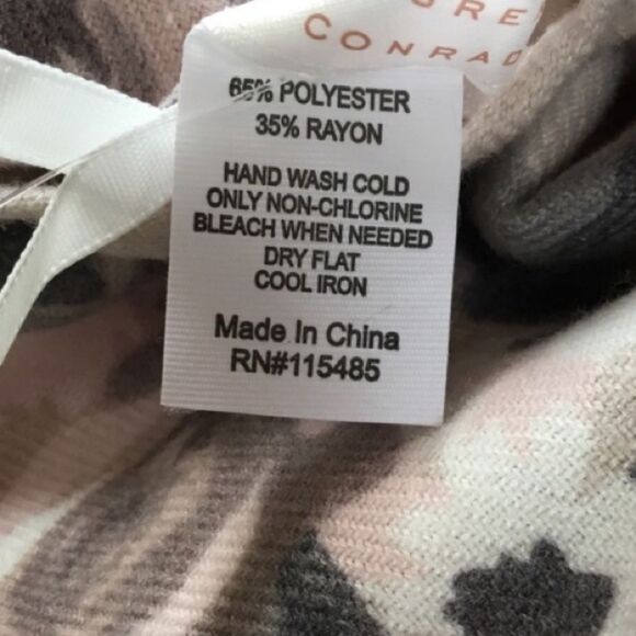 LC Lauren Conrad Pink Rose Oversized Scarf Shawl Pashmina Wrap - Picture 4 of 4